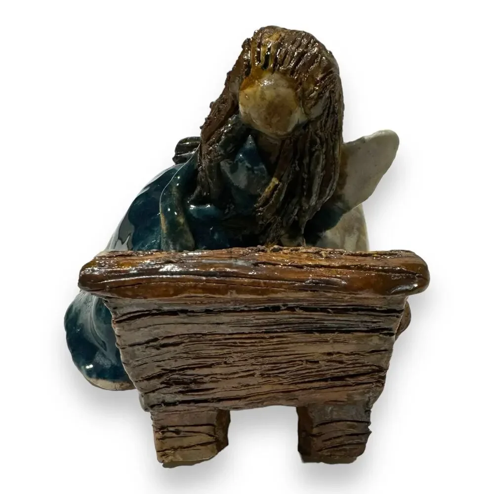 Guardian Angel Ceramic Figurine Statue RLP